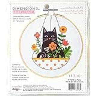 Dimensioner 72-76916 CAT PLANTER EMBROIDERY NEADPOINT KIT til begyndere 6 """" D Multicolor 5pcs