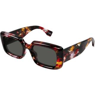 Gucci Kvinde GG1906S 001 Solbriller Acetat Bordeaux Grå Firkantet