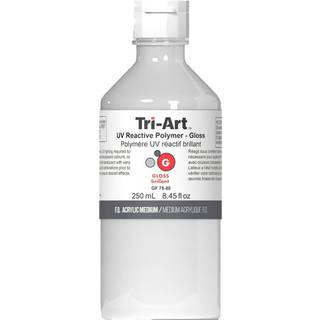 Tri-Art UV Reactive Polymer Gloss 250 ml, gør akrylfarve synlig i UV-lys/ blacklight