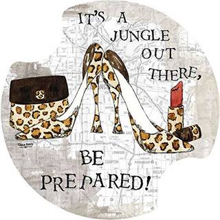 Thirstystone Jungle derude Car Cup Holder Coaster 2-Pack White (DTR48)