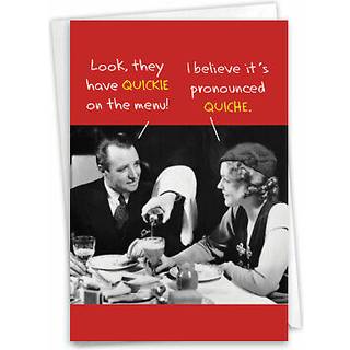 Nobleworks - Funny Retro fødselsdagskort med konvolut - Humorfesthilsen - Quiche C4874BDG
