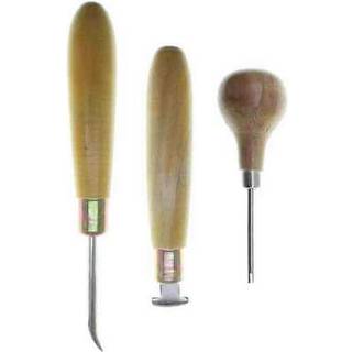 SE 6,25 tommer rustfrit stål buet burnisher med poleret træhåndtag til smykker og metalbehandling -JT601BC