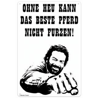 Bud Spencer Tin Sign Pferd Faust 20 x 30 cm
