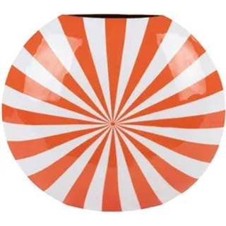 Vase Candy Swirl 11x35cm orange og hvid