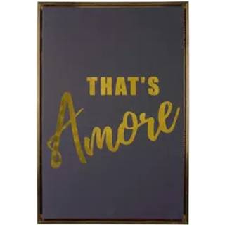 Lærreds billede That's Amore 40cm sort og guld