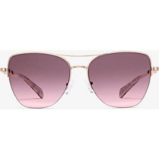 Michael Kors Kvinde MK1163 DORADO BEACH 110811 Solbriller Metal Rosa Brun Firkantet Normal Skygge