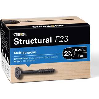 Starborn Structural F23 Multi-Purpose Flat Head Wood Screw-Pack 50-2-7/8 """"