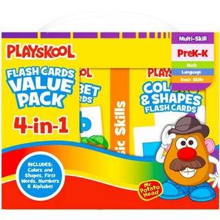 Playskool Flash Cards Value Pack - Alphabet/First Words/Shapes & Colours/Numbers PreK - K