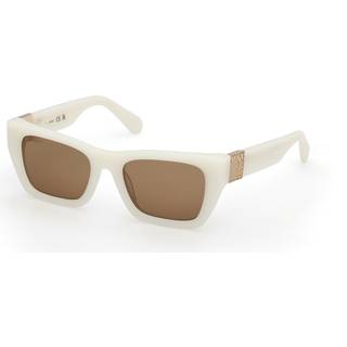 MAX&Co Kvinde MO0124 25J Solbriller Acetat Elfenben Brun Cat Eye Normal