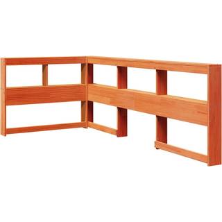 Bogreol Hovedgærde L-Formet 160 Cm Massivt Fyrretræ - Gyldenbrun / 93.5 x 208.5 x 80 cm