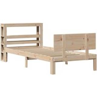 sengeramme med sengegavl 90x190 cm massivt fyrretræ