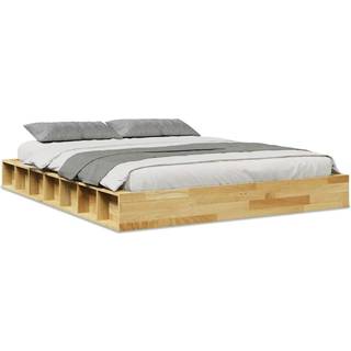 Sengeramme Uden Madras Massivt Træ Eg - 150 x 200 cm