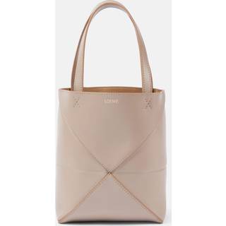 Loewe Puzzle Fold Mini leather tote bag - beige - One Size