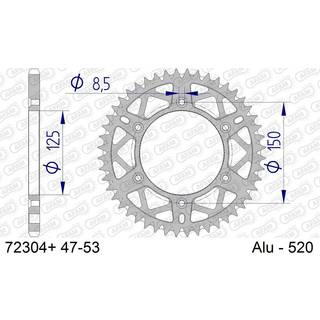 AFAM Alu Tandhjul 520 deling