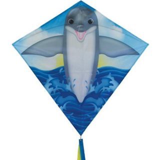 I brisen 3286 - Dolphin 30 tommer Diamond Kite - Fun Easy Flying Kite