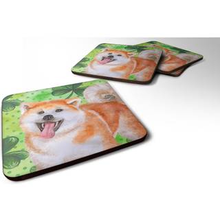 """" Caroline's Treasures Akita St Patrick's Decorative Coasters Multicolor """"