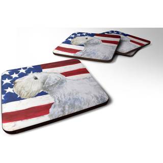"""" Caroline's Treasures Sealyham Terrier Patriotic Decorative Coasters Multicolor """"