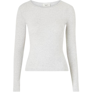 Gina Tricot-Basic long sleeve top-Langærmede toppe-Grå-L-Dame