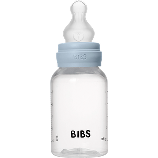 BIBS Bottle - Sutteflaskesæt - Plastik - Silikone/Slow Flow/Rund - 150 ml. - Ivory