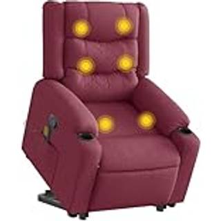 Løftestol Stof Vinrød - Ja / Manuel tilbagelæningsfunktion