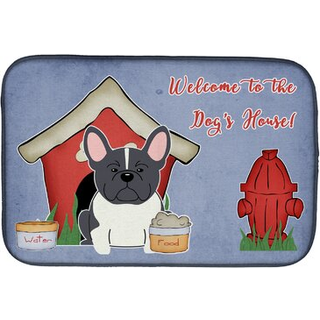 """" Caroline's Treasures Dog House Collection French Bulldog Black Dish Drying Mat 14 X 21 """"