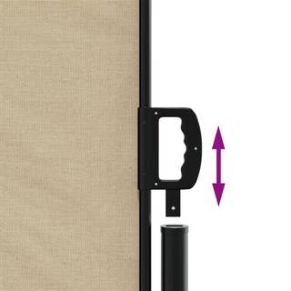 sammenrullelig sidemarkise 180x500 cm beige