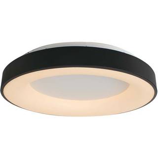 49W dekorativ loftslampe - Ø60xH9cm, 3000K, sort hus - Kulør : Varm