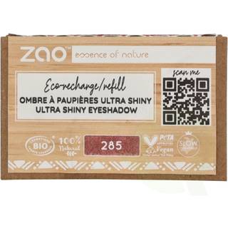Zao Oejne Eyeshadow-PrimerRefill Rectangular Eyeshadow Ultra 285 Pink Metal 1,3 g () - 1,3 g