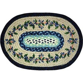 Jordtæpper 48-312BV oval formet placemat-blåbær vinstok