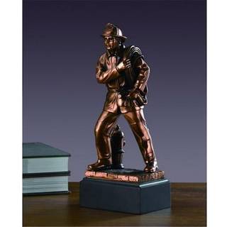 Ikke kun en tom ?ske Fire Fighter Statue Bronze Belated Fireman Figurine