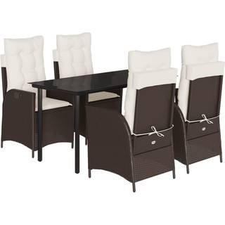 Spisebordssæt til Haven - 140 x 70 x 74 cm / Uden fodskammel / 4