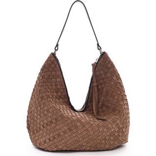 Mindy Braided Skuldertaske, Latte