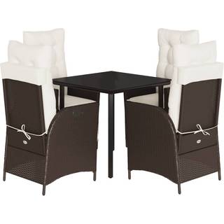 Spisebordssæt til Haven - 80 x 80 x 74 cm / Med fodskammel / 4