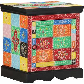 sengeskab 40x35x45 cm massivt mangotræ flerfarvet