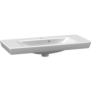 Scanbad Multo+ Lotto 85 x 38 cm porcelænsvask i blank hvid