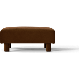 Dase Ottoman - Rich Velvet - Soft Brown
