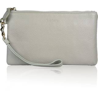 Befen Women's Leather Clutch Wristlet Mobiltelefon Tegnebog Smartphone Purse Med kortslots - Neutral Gray