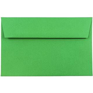 JAM PAPIR A9 farvede invitationskonvolutter - 5 3/4 x 8 3/4 - Grn Genbrug - 100/Pakke