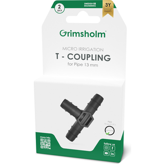 Grimsholm T-Coupling 13 mm (1/2"), 2 pcs -