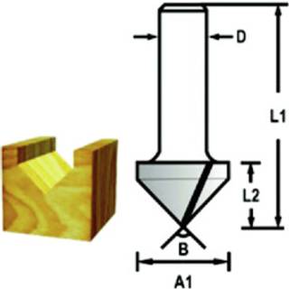 Makita Fræsejern V-not 15,9mm - D-47905