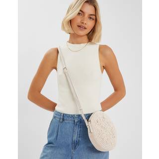 Accessorize Accessorize Cream Round Macrame Bag