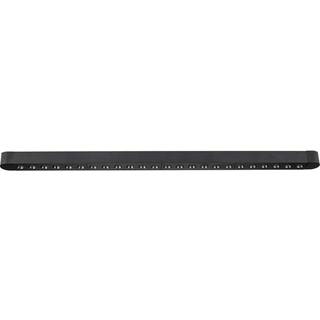 22W LED Ultra Tynd Magnetisk Skinnespot - Grille Lys, 3000K, Sort Hus - Kulør : Varm