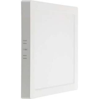 V-Tac 24W LED loftslampe - 28,7 x 28,7cm, Højde: 3,1cm, hvid kant, inkl. lyskilde - Kulør : Neutral