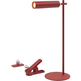 3W LED Bordlampe - Magnetisk, 4000K, Rød hus - Kulør : Neutral