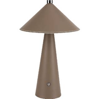 3W LED Bordlampe - Genopladelig, Touch-Dæmpbar, 3i1, Brun, Hus - Dæmpbar : Dæmper indbygget, Kulør : 3-i-1