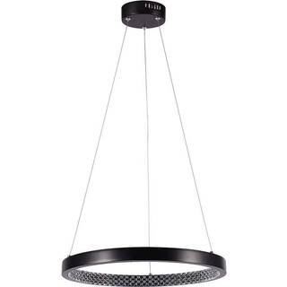 19W hængelampe - LED, 40cm, 3000K, krystal akryl, indvendig, sort, hus - Kulør : Varm