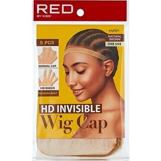 Rød af Kiss 5 pcs HD Usynlige parykknapper til kvindelige mænd Ultra Prethery tynd strømpe ren åndbar nylon Komfortabel til blonder foran paryk e