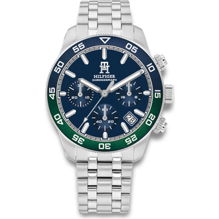 Stainless Steel Ombré Bezel Chronograph Watch
