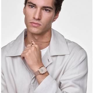 Daniel Wellington DW Watch Marlon Wire Linen Rose Gold 32x36,3mm