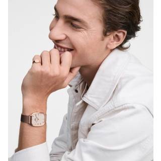 Daniel Wellington DW Watch Marlon Melrose Linen 32x36,3mm Rose Gold